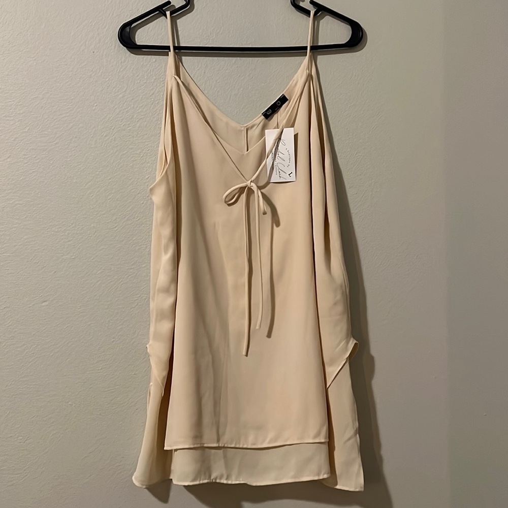 Vision beige boutique tank top
